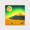 Shiro Utafusa_Mt. Fuji Sunflower Road With Full Moon