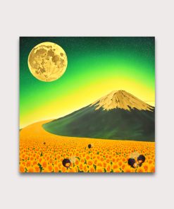 Shiro Utafusa_Mt. Fuji Sunflower Road With Full Moon