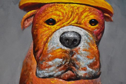 Looking Around - Dog With Hat - Image 2